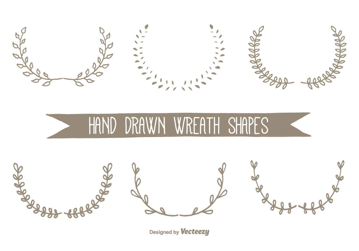 Download Hand Drawn Style Wreath Shapes - Download Free Vector Art, Stock Graphics & Images