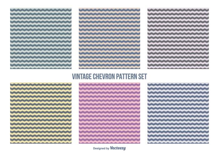 Retro Hipster Style Chevron Pattern Set vector