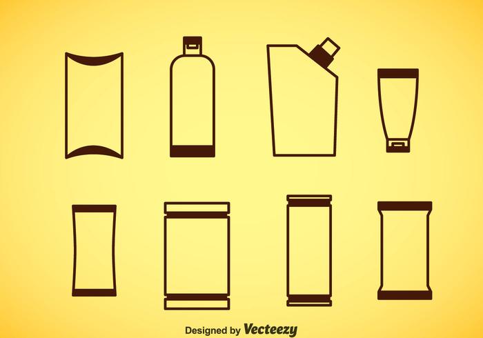 Package Brown Icons Vector Package Brown Icons Vector