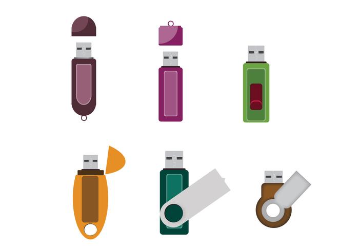 Isolated Compact Pen Drive Vector