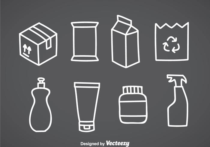 Package White Icons vector