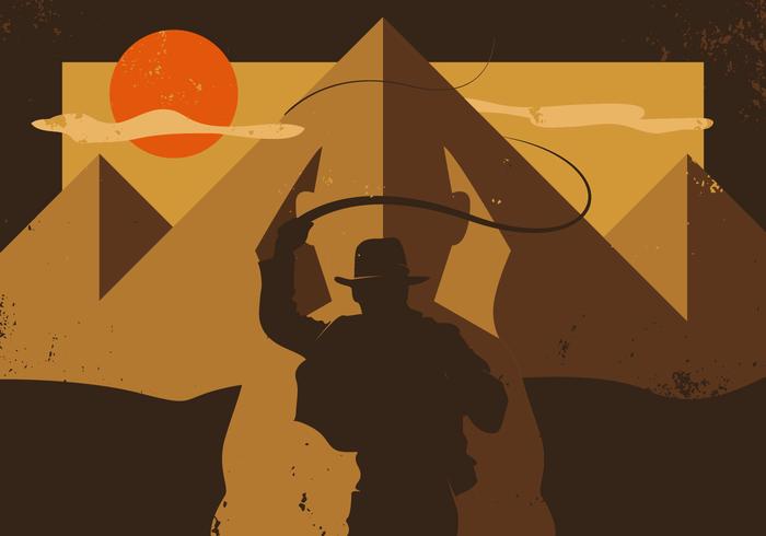 Indiana Jones Raiders Of The Lost Ark Minimalist Illustration Vector