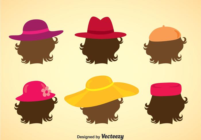 Ladies Hats Collection Vector