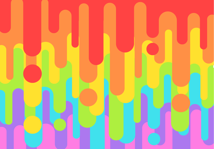 Free Rainbow Leak Vector