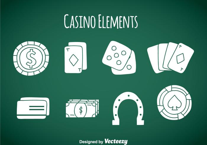 Iconos Elemento De Casino Vector