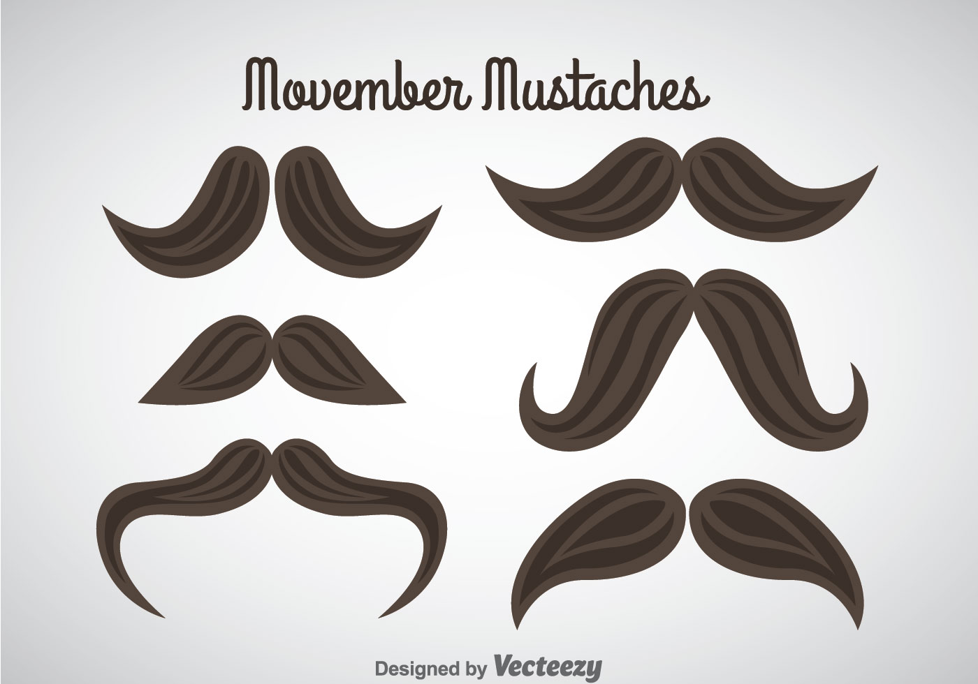 Movember Mustaches Vector - Download Free Vector Art 