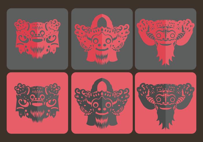 Barong Bali Simple Vector