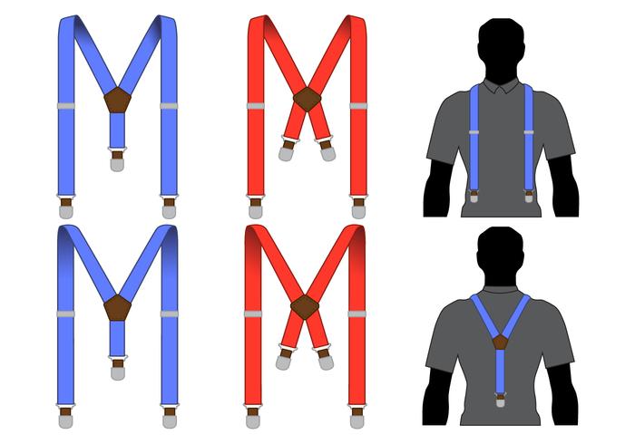 Hombres Suspenders Vectores