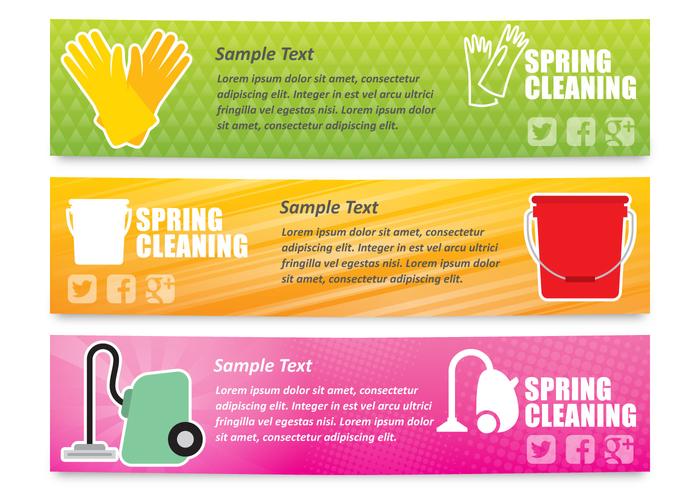 Spring Cleaning Banners vector