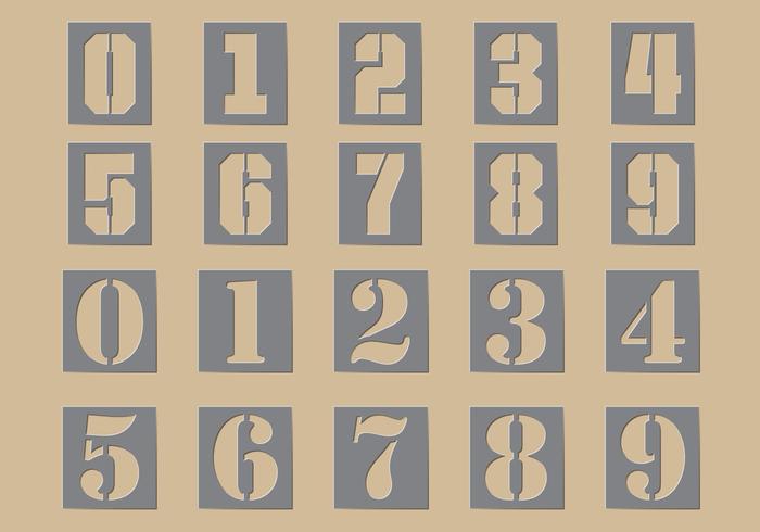 Download Stencil Number Vectors 108124 - Download Free Vectors, Clipart Graphics & Vector Art
