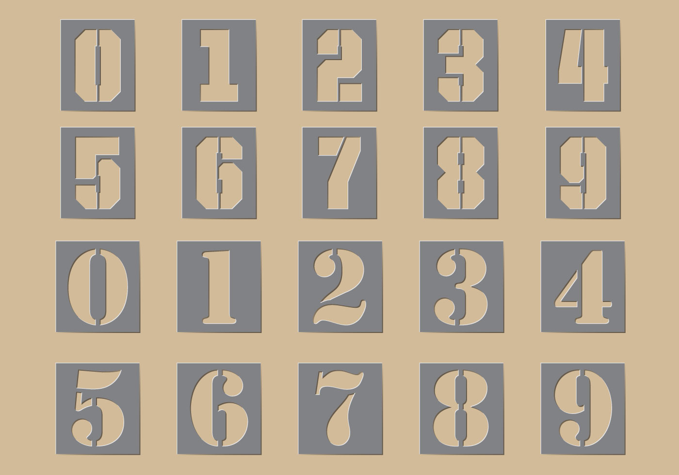 Stencil Numbers Printable - Customize and Print