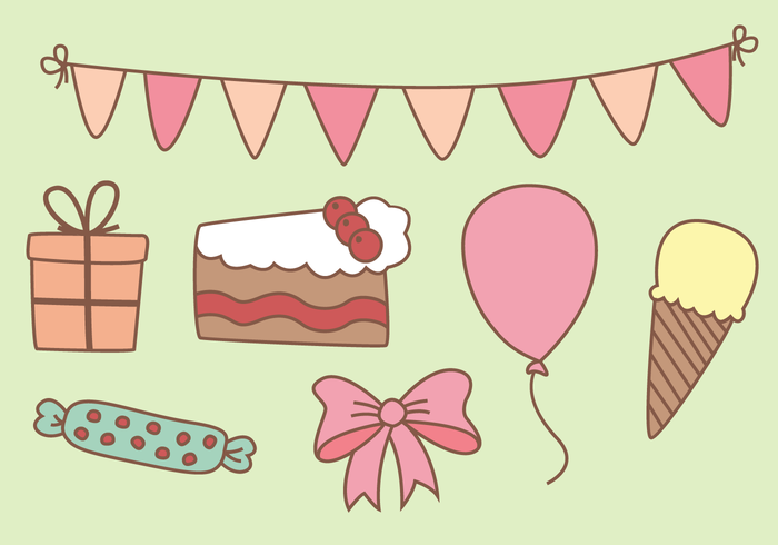 Free Party Elements Vector Free Party Elements Vector