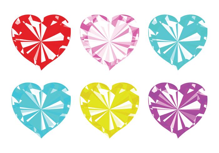 Vector corazones de Strass