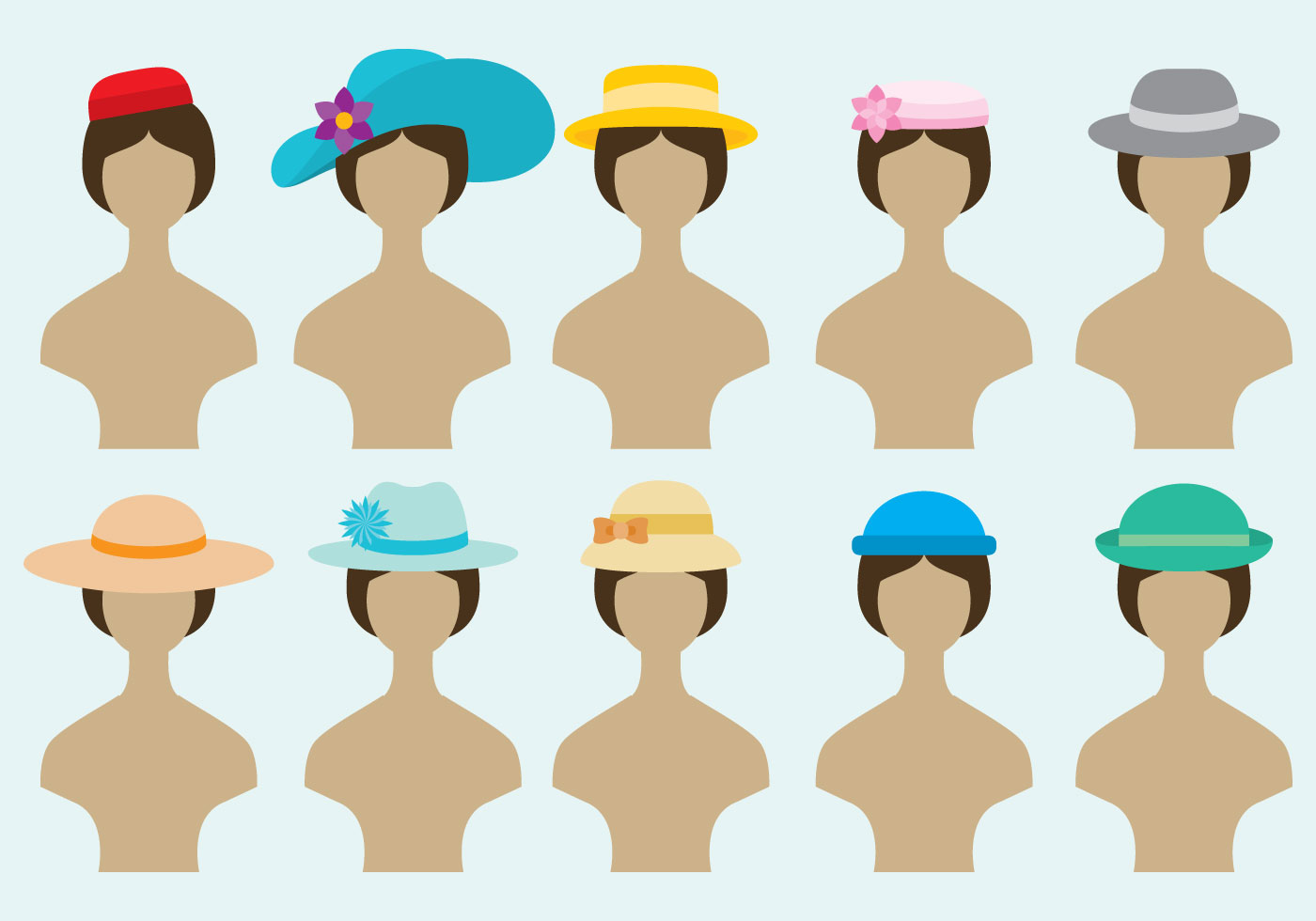 Download Women Hats Vectors - Download Free Vector Art, Stock ...
