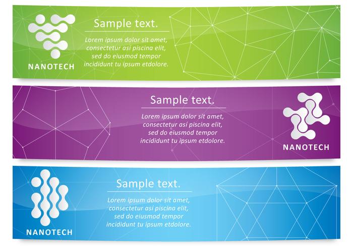 Nanotechnology Banners vector