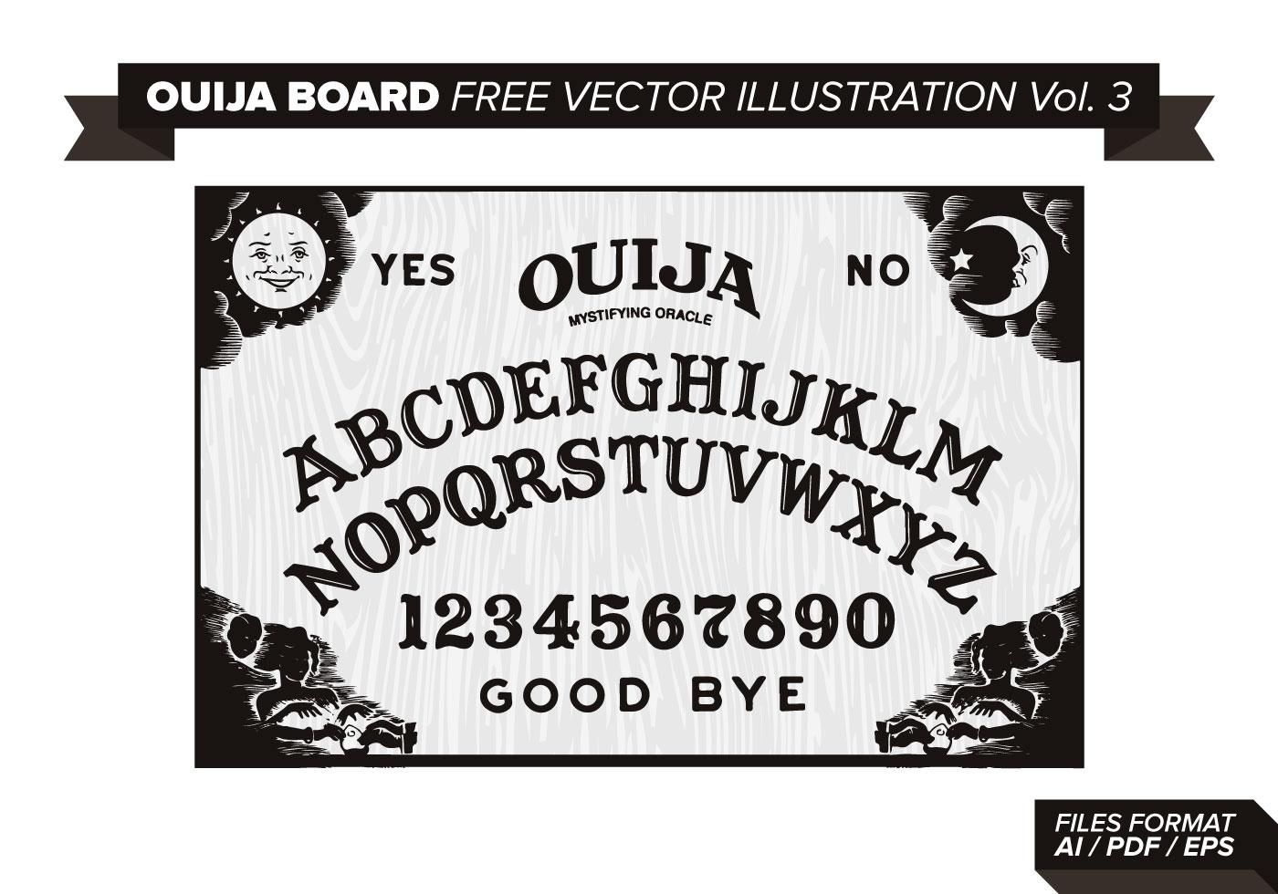 Ouija Junta Ilustración vectorial libre Vol. 3 Vector gratuito.