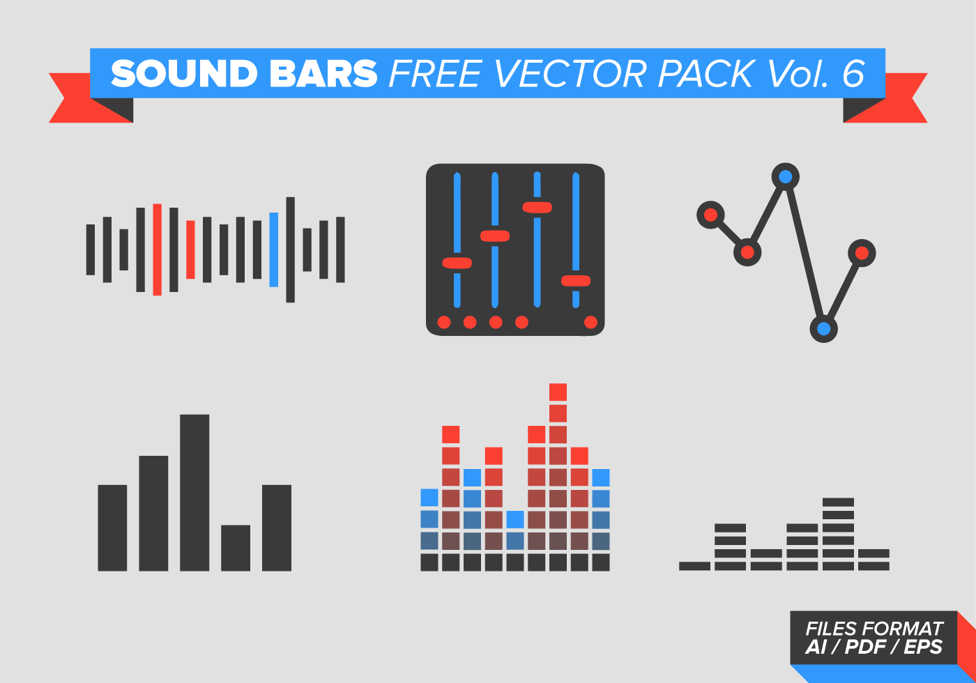 Download Sound Bars Free Vector Pack Vol. 6 108226 - Download Free ...