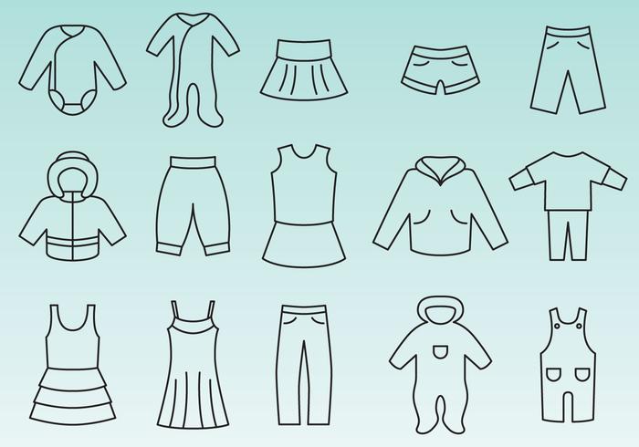 Infant Clothes Icon Vectors