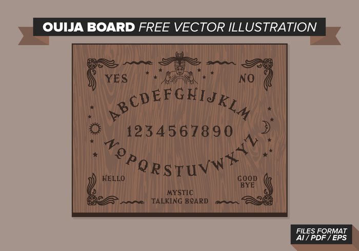 Ouija Board Free Vector Illustration Ouija Board Free Vector Illustration