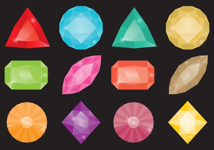 Colorful Strass Stones vector