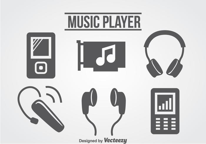 Music Player Icons Vector