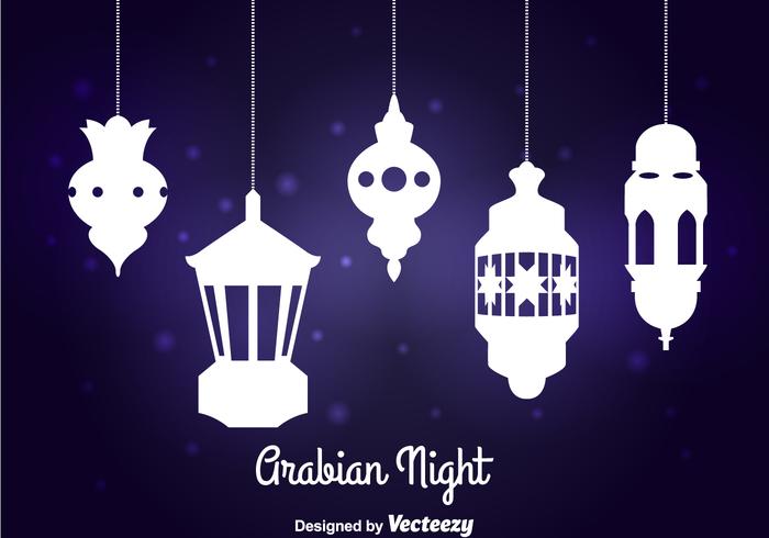 Arabian Night Lamp Vector