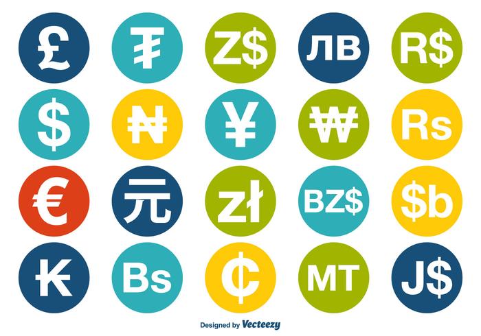 Currency Icon Set vector