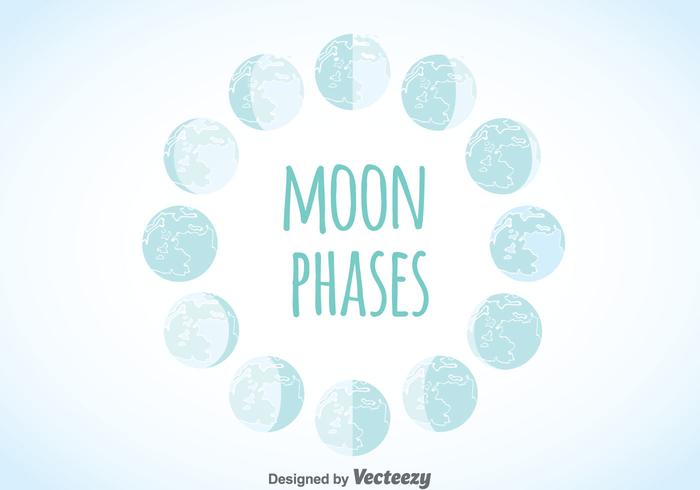 Moon Phase Vector Moon Phase Vector
