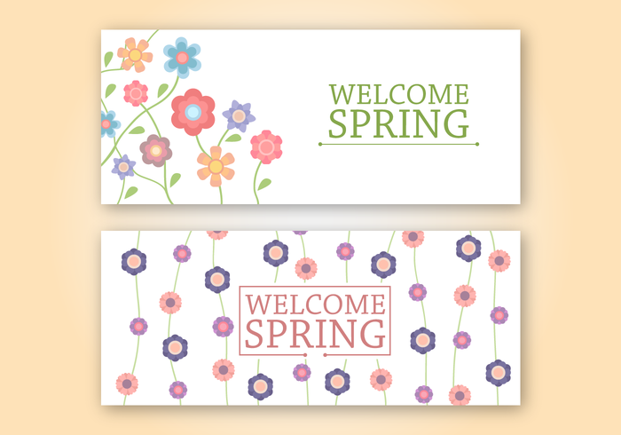 Free Spring Banner Vector