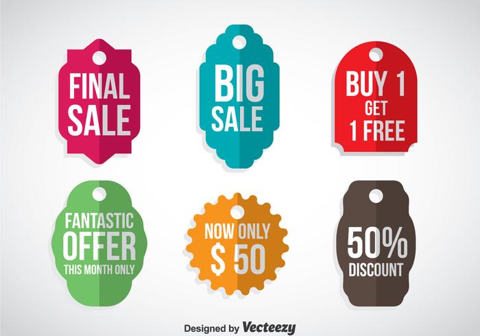 Promotion Labels Vector Promotion Labels Vector