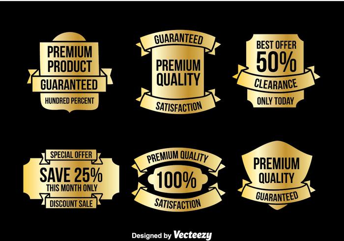 Gold Labels Vector Sets