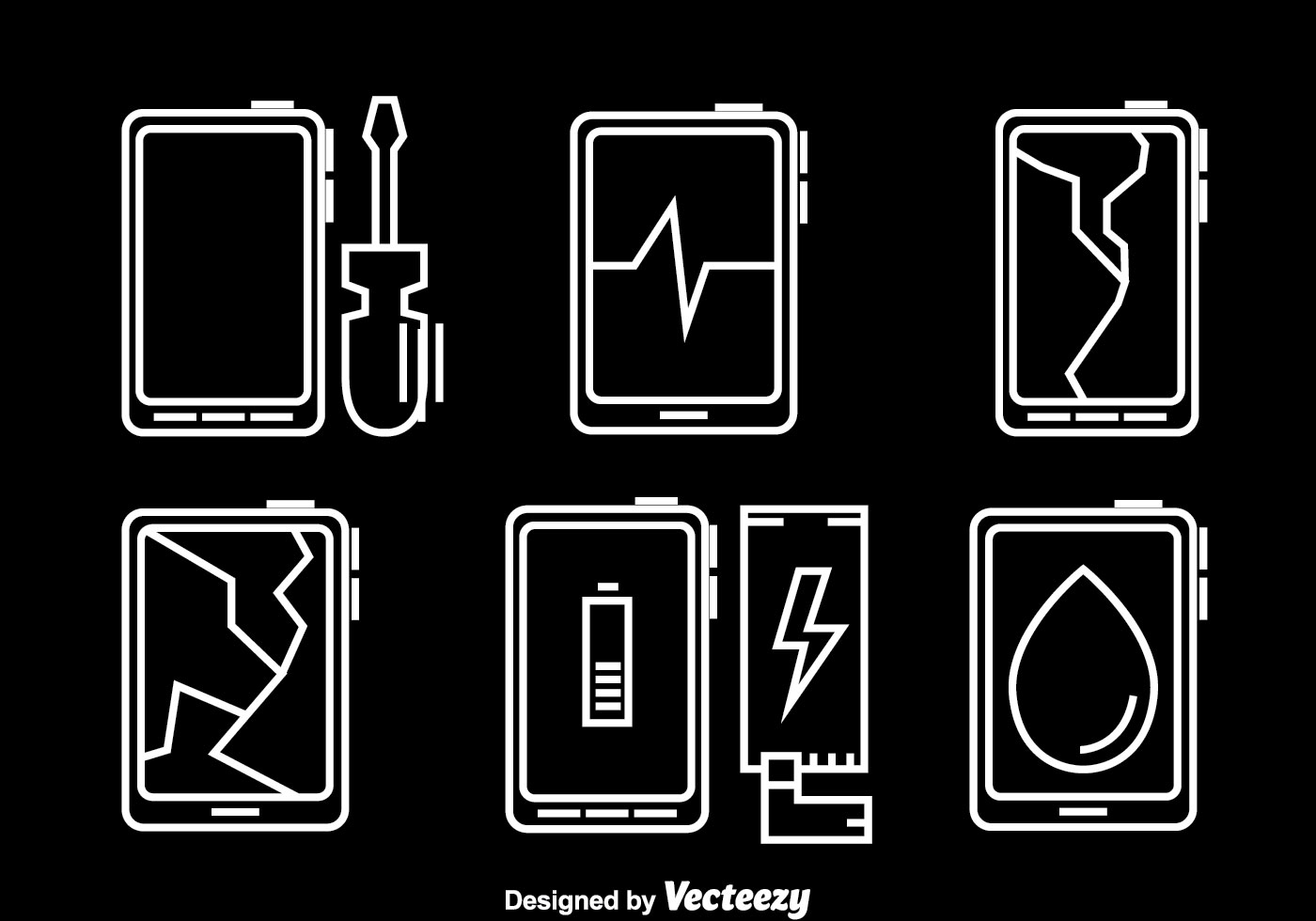 Phone Repair Icons Vector 108410 Vector Art at Vecteezy