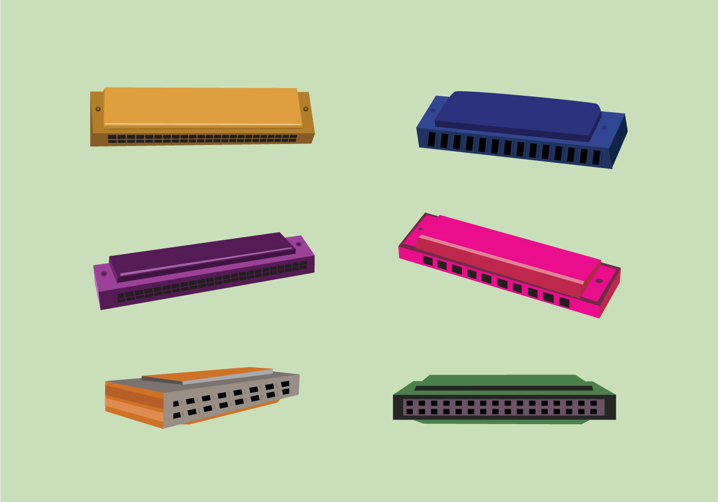 Classic Harmonica Vector Download Free Vector Art, Stock Graphics