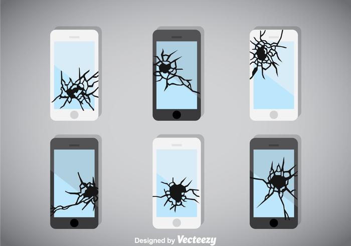 Broken Screen Phone Vector