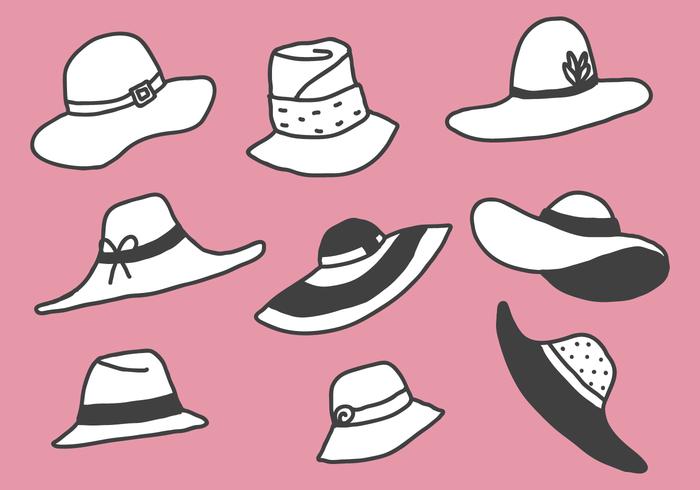 Free Style Illustration Hats Vectors