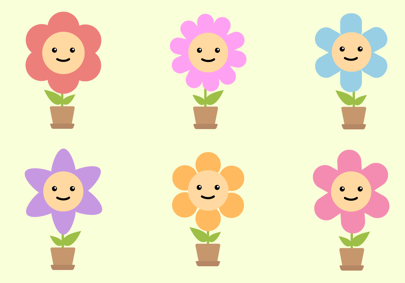 Smiling Flower Vector Art, Icons, and Graphics for Free Download
