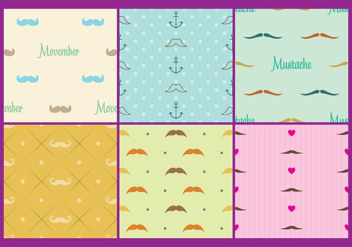 Movember Pattern Vectors