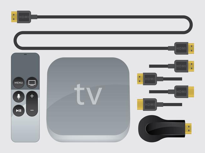 TV Streaming Device Vectors TV Streaming Device Vectors