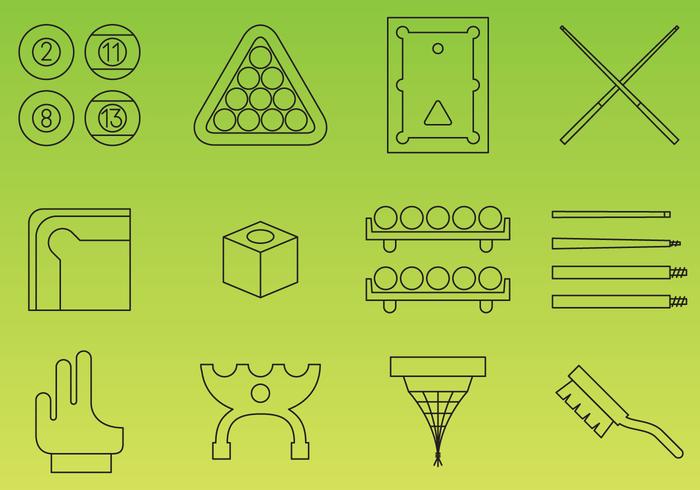 Billiard Icons vector