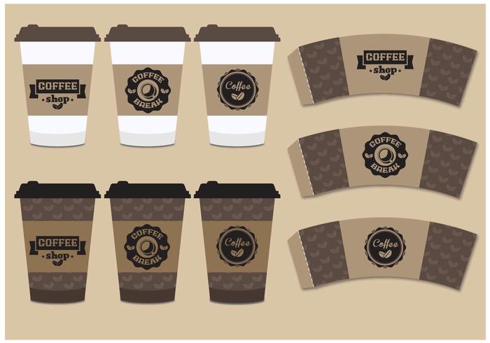 Download Coffee Sleeve Mock Up 108514 Vector Art At Vecteezy