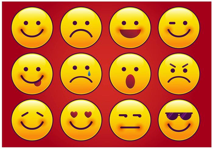 Modern Imessage Emoticon Vector