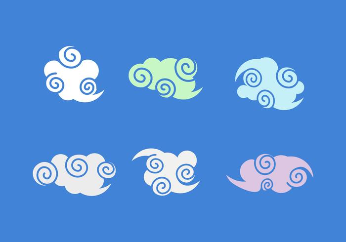 Free Chinese Clouds Vector Pack