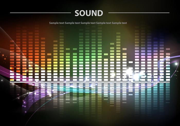 Sound Bars Background Colorful Vector