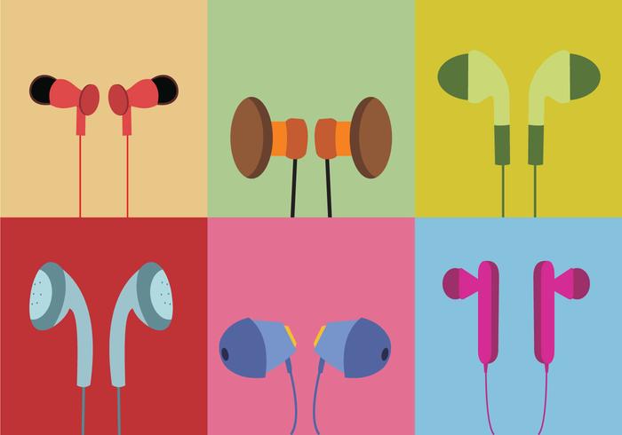 Various Ear Buds Vector Various Ear Buds Vector