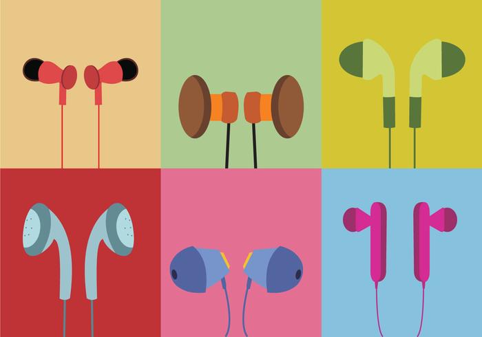 Various Ear Buds Vector