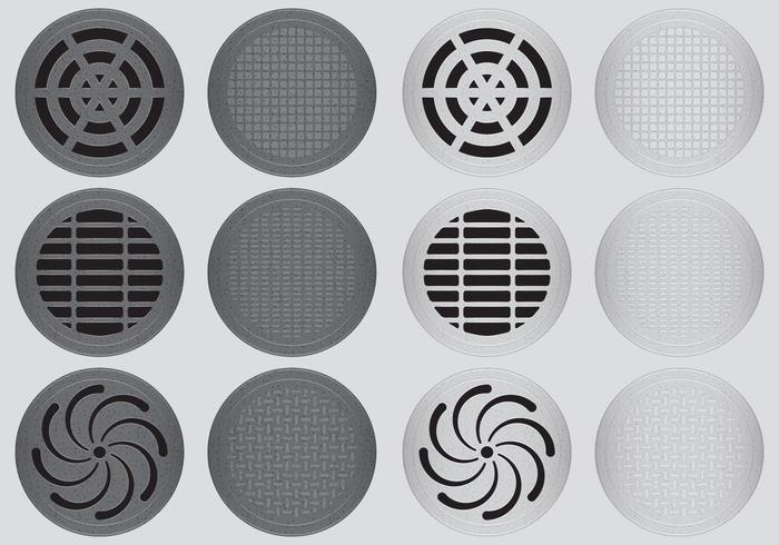Street Sewer Manhole Vectors Street Sewer Manhole Vectors