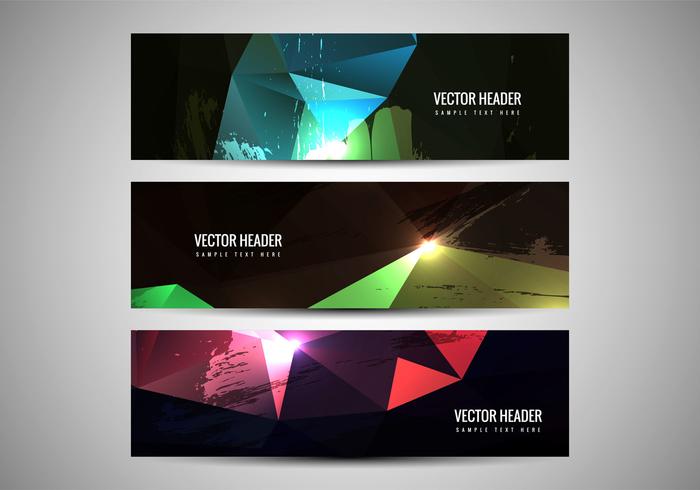 Free Vector Colorful Headers