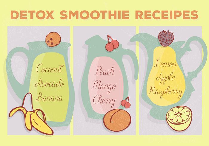 Free Smoothie Receipes Vector Background