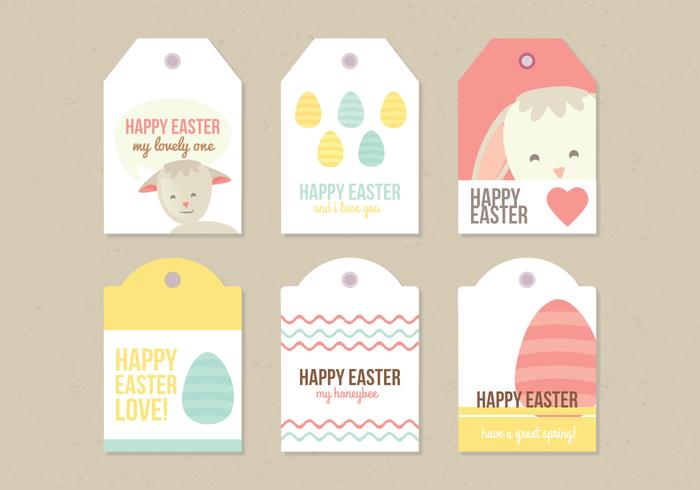 Vector Easter Labels