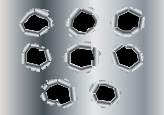 Bullet Hole Vector Set 